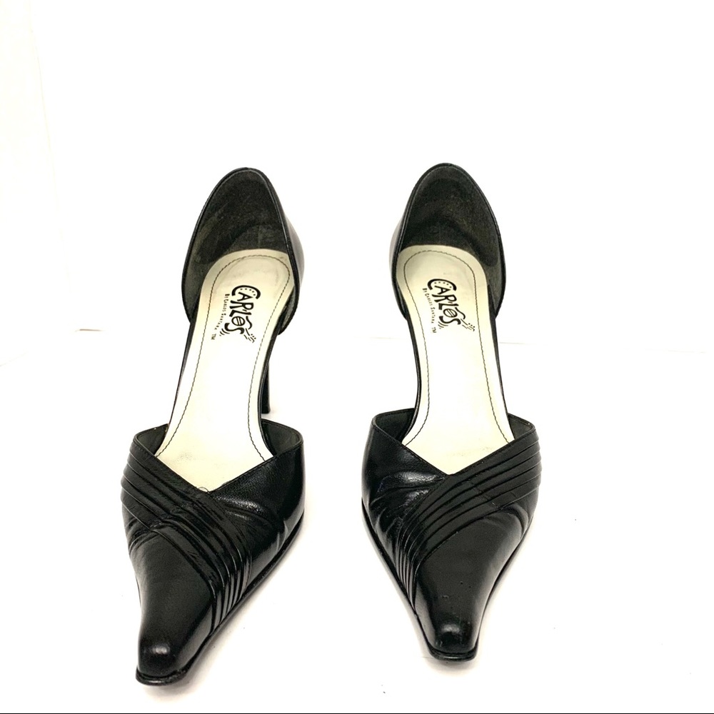 Gorgeous Carlos Santana leather heels- 6 1/2 black
